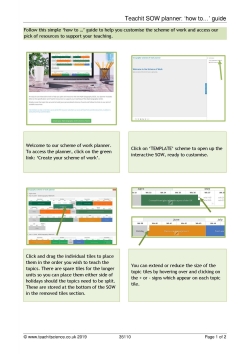 Teachit SOW planner – 'how to ...' guide