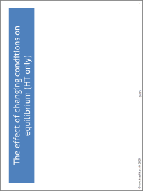 Changing conditions of equilibrium