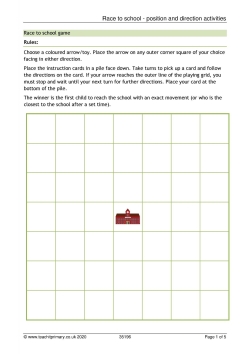 Race to school - Position and direction - movement