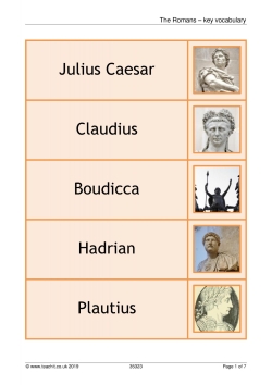 The Romans – key vocabulary