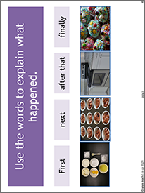 Sequencing events using key vocabulary
