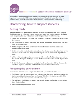 Handwriting: how to support students