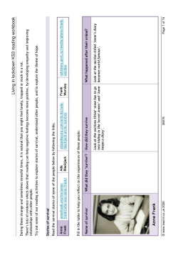 Living in lockdown KS3 reading workbook Living in lockdown KS3 reading workbook
