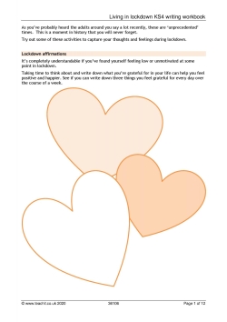 Living in lockdown KS4 writing workbook