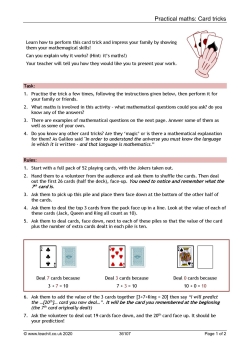Practical maths: Card trick