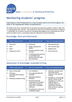 Monitoring students' progress