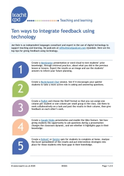 10 ways to integrate feedback using technology