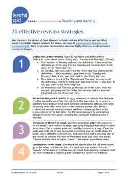 20 effective revision strategies