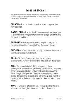 Types of newspaper stories