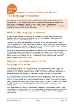 The language of science