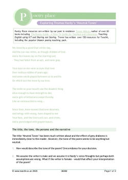 Unseen poetry: Exploring Thomas Hardy's 'Neutral Tones'