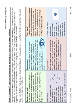 Simple wellbeing strategies