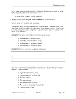 Clause elements