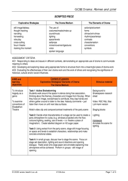 SoW for Edexcel scripted piece
