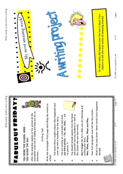 Wild week creative story writing  - a booklet
