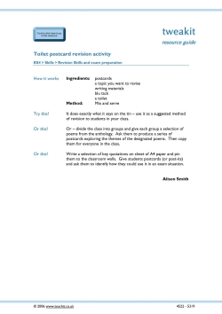 Toilet postcard revision activity Toilet postcard revision activity