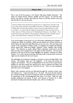Helpful notes on 'Pilate's Wife'