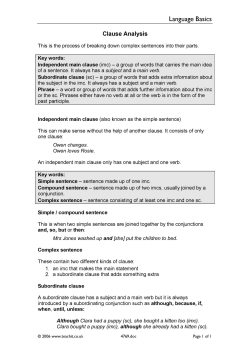 Clause analysis