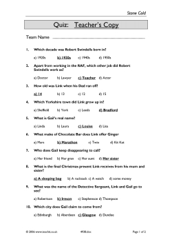 A quick quiz - the answers A quick quiz - the answers