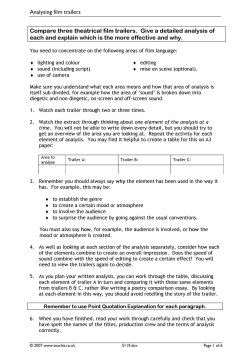 Analysing film trailers