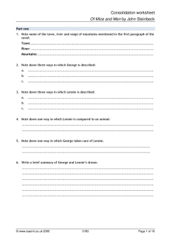 Consolidation worksheets