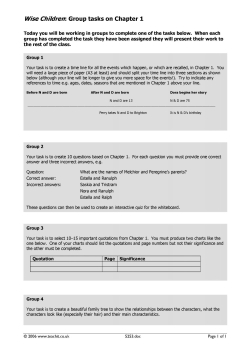 Group tasks for Chapter 1