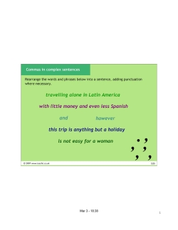Commas in complex sentences