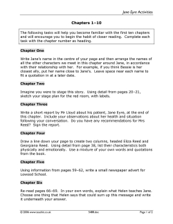 Activities for chapters 1-10