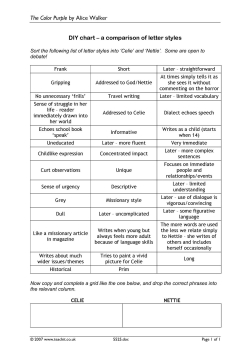 DIY chart - comparison of letter styles