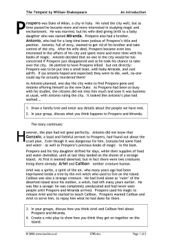 Introducing the plot and characters