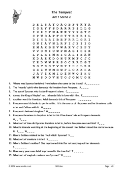 Act 1 Scene 2 wordsearch Act 1 Scene 2 wordsearch