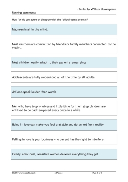 Ranking statements