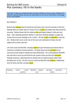 Teacher's copy of 'Revise the plot of Act 3 Scene 4'