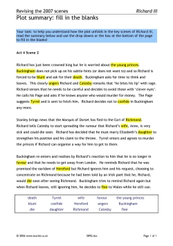 Revise the plot of Act 4 Scene 2 - Teacher's copy