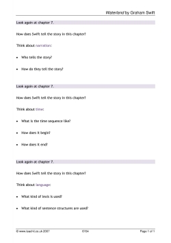 How does Swift tell the story in chapter 7?
