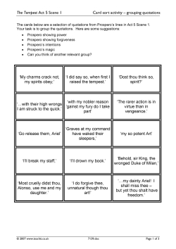 Analysing language in Act 5 Scene 1