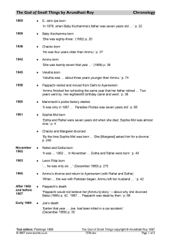 Chronology