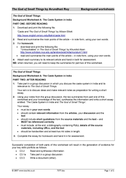 Background worksheets