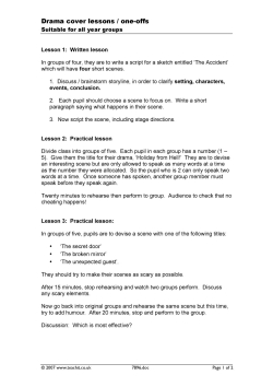 Drama Cover lessons/one offs