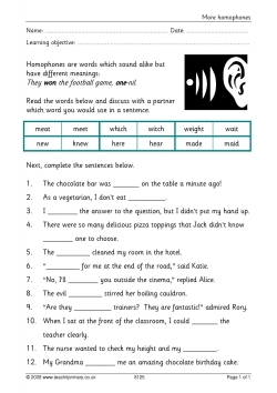 More homophones
