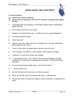 Act 4 Scene 1 quote quest: who said what?
