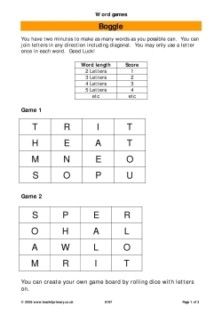 Word games