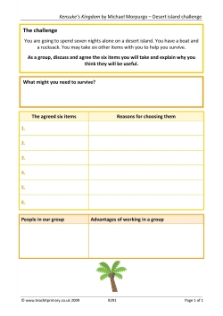Desert island challenge