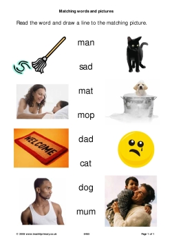 Matching words and pictures
