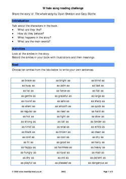 Whales' Song reading challenge
