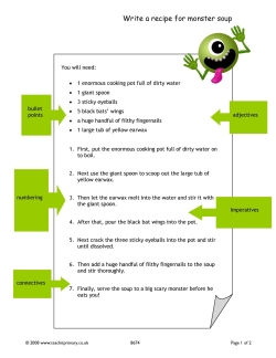 Write a recipe for monster soup