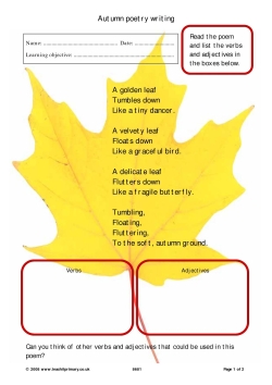 Autumn poetry writing