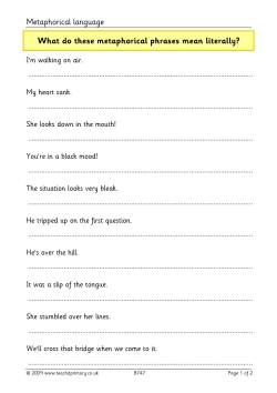 Metaphorical expressions!