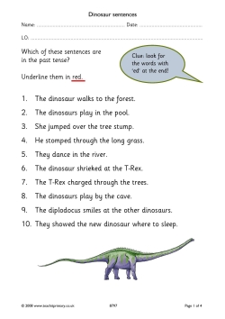 Dinosaur sentences