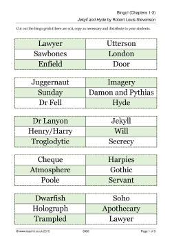 Bingo! (Chapters 1-3)